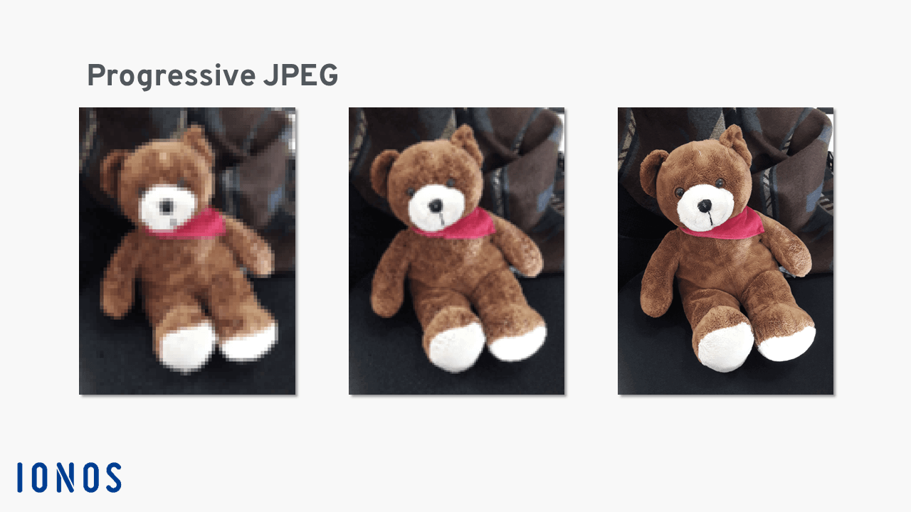 Ejemplo del proceso de carga de una imagen JPEG progressive