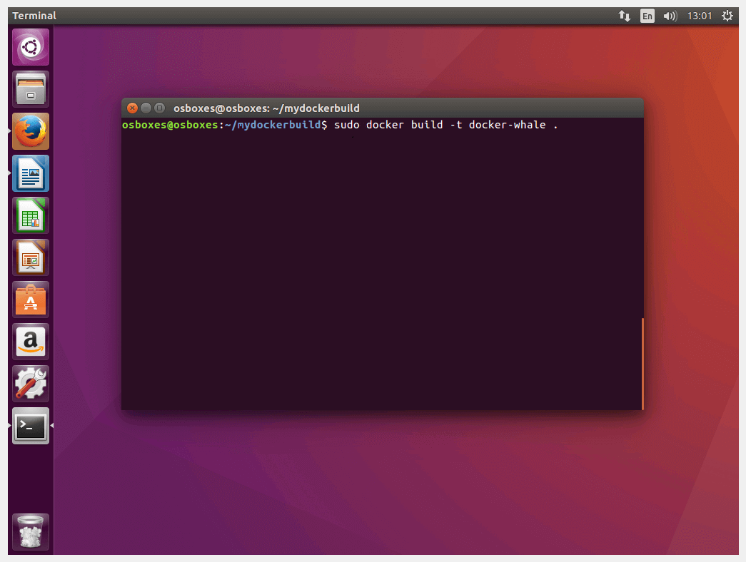 Creación de una imagen en la terminal de Ubuntu
