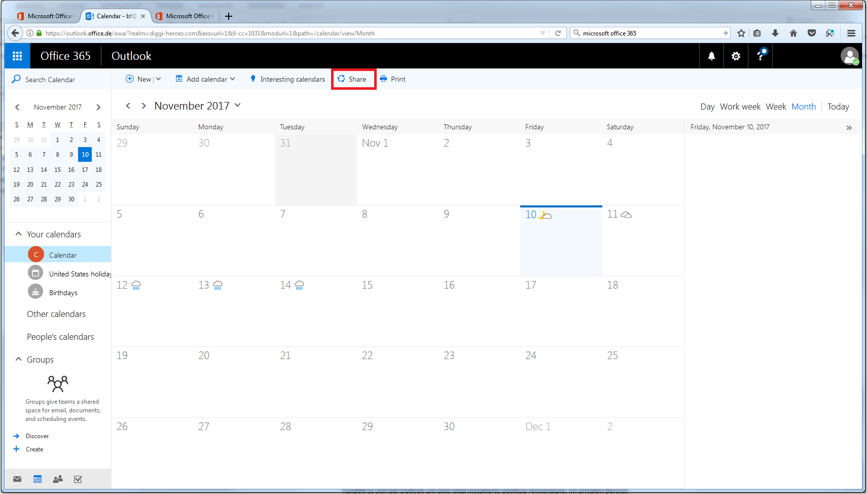 Microsoft 365: la aplicación Calendario