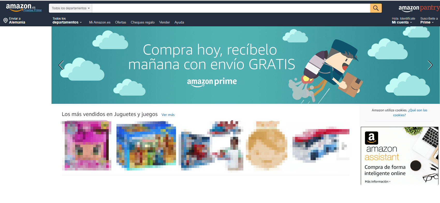 Página de inicio de Amazon.es