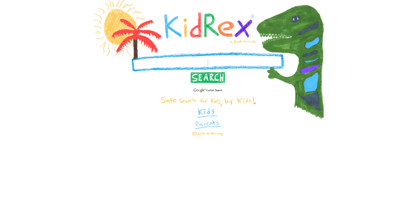 Página principal de KidRex