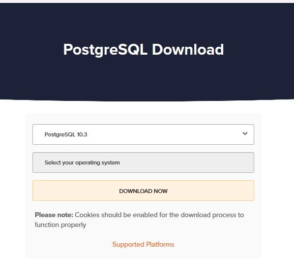 Descargar PostgreSQL en enterprisedb.com