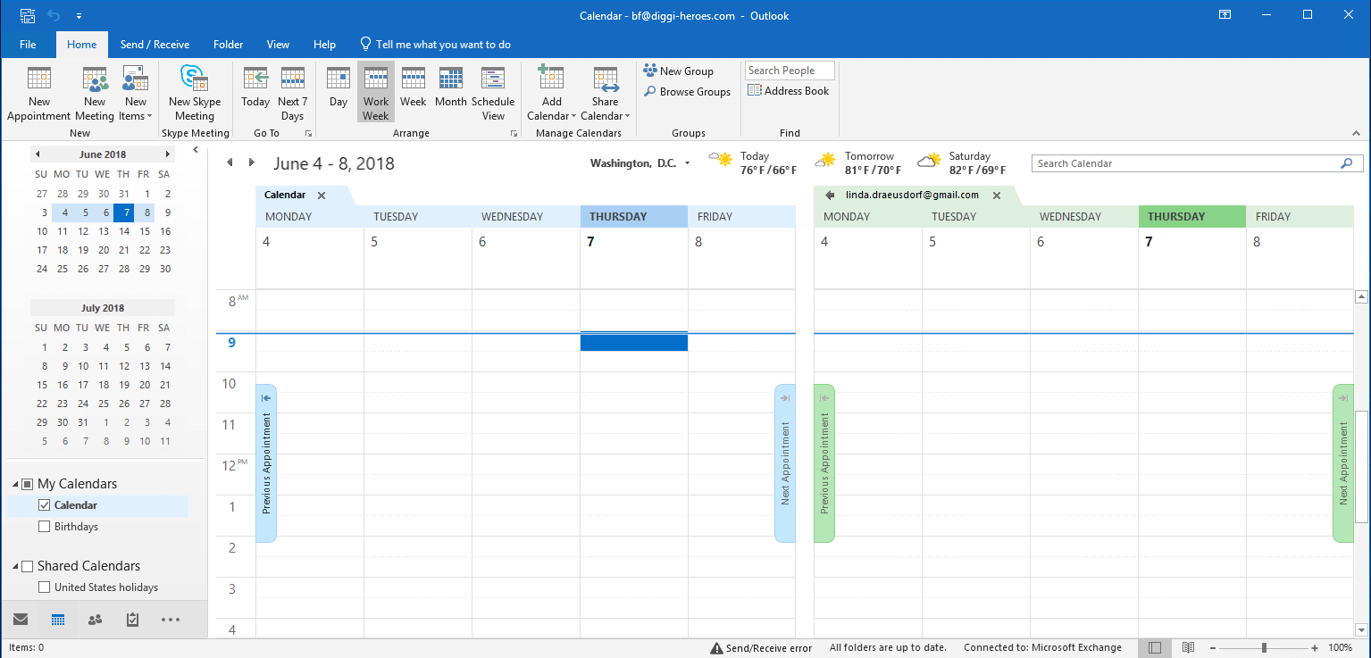 Acceder a Google Calendar desde el calendario de Outlook