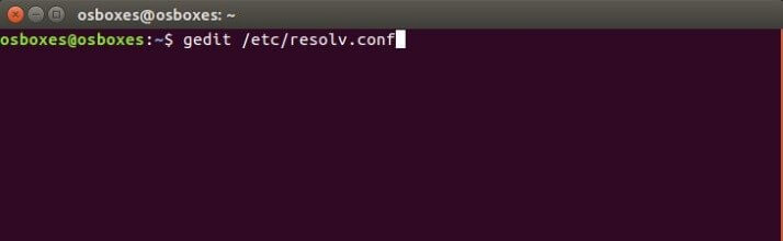 Terminal de Ubuntu: comando para abrir resolv.conf