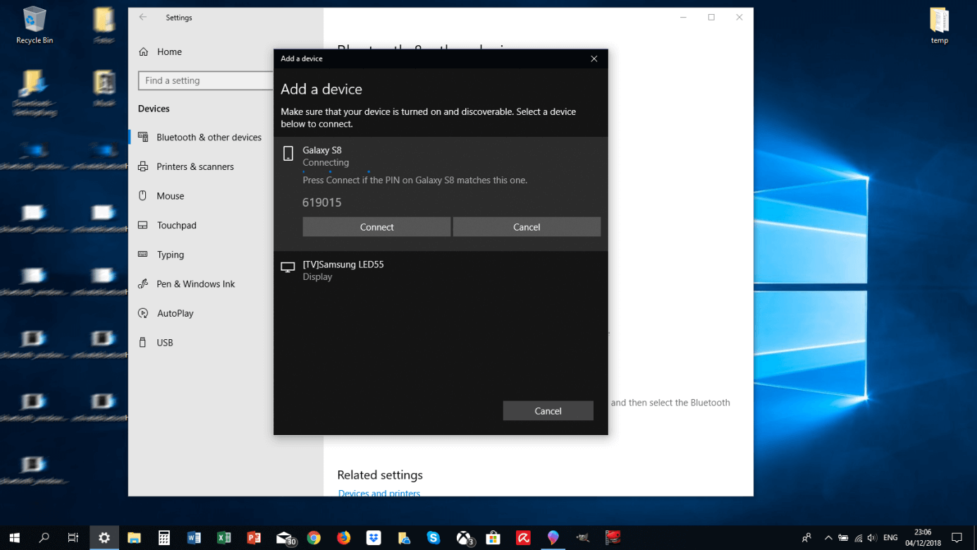 Agregar un dispositivo Bluetooth en Windows 10