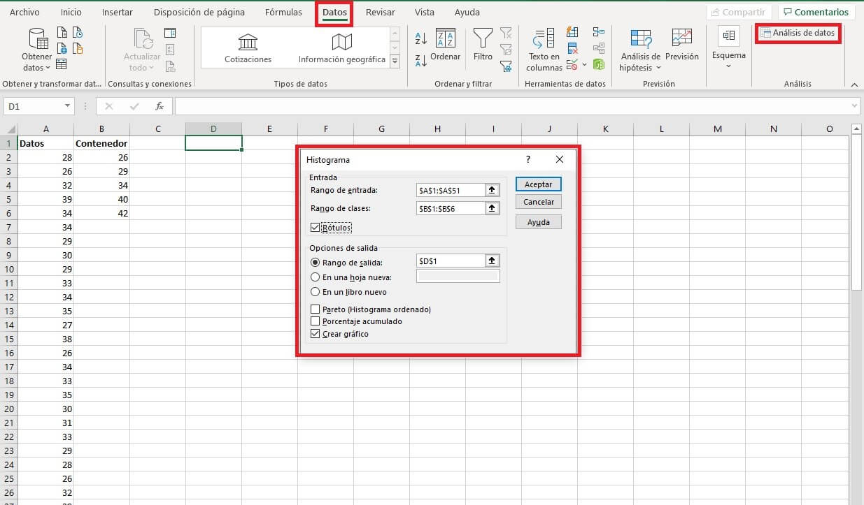 Complemento para crear un histograma Complemento para crear un histograma