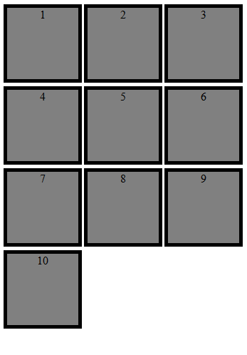 CSS grid con pantalla pequeña