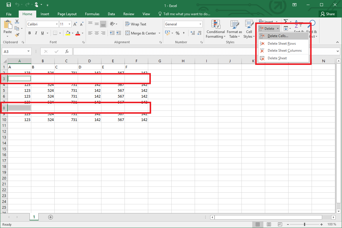 Eliminar filas vacías Excel rápida y fácilmente - IONOS