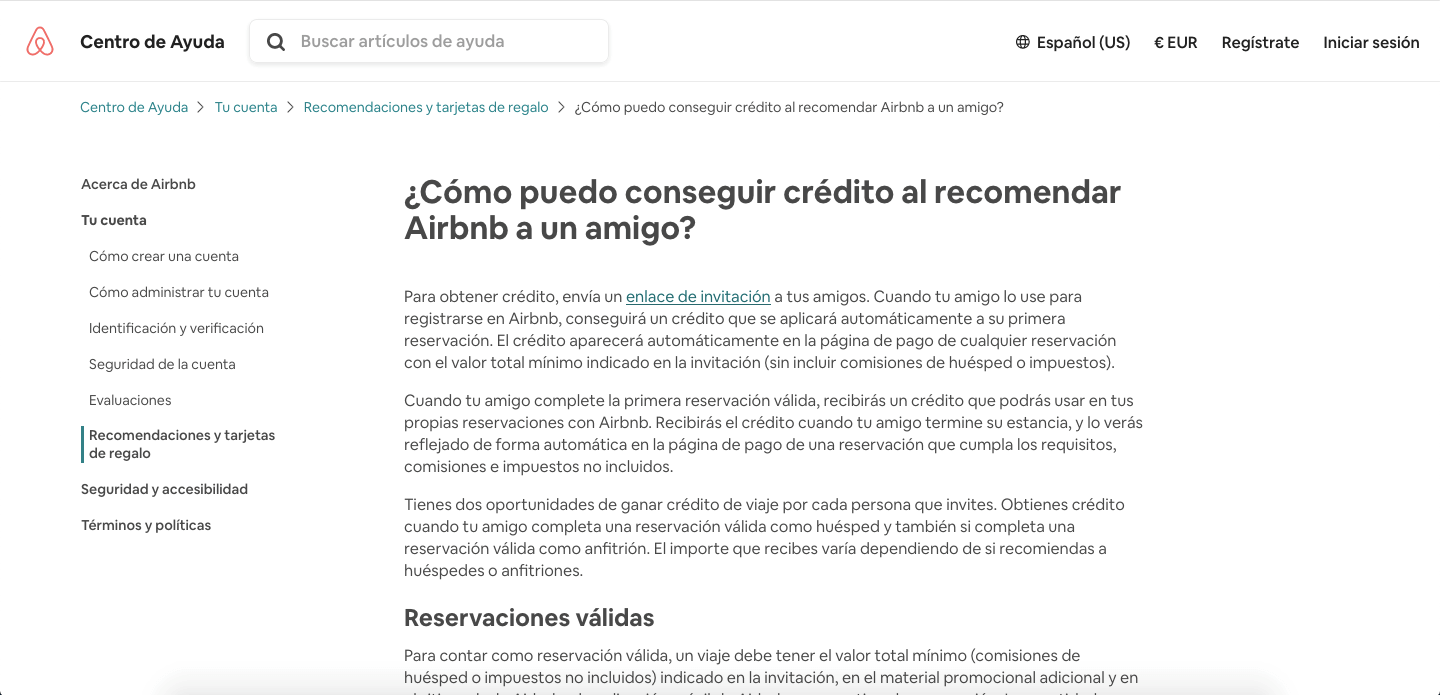 Ejemplo de Marketing de recomendación en Airbnb