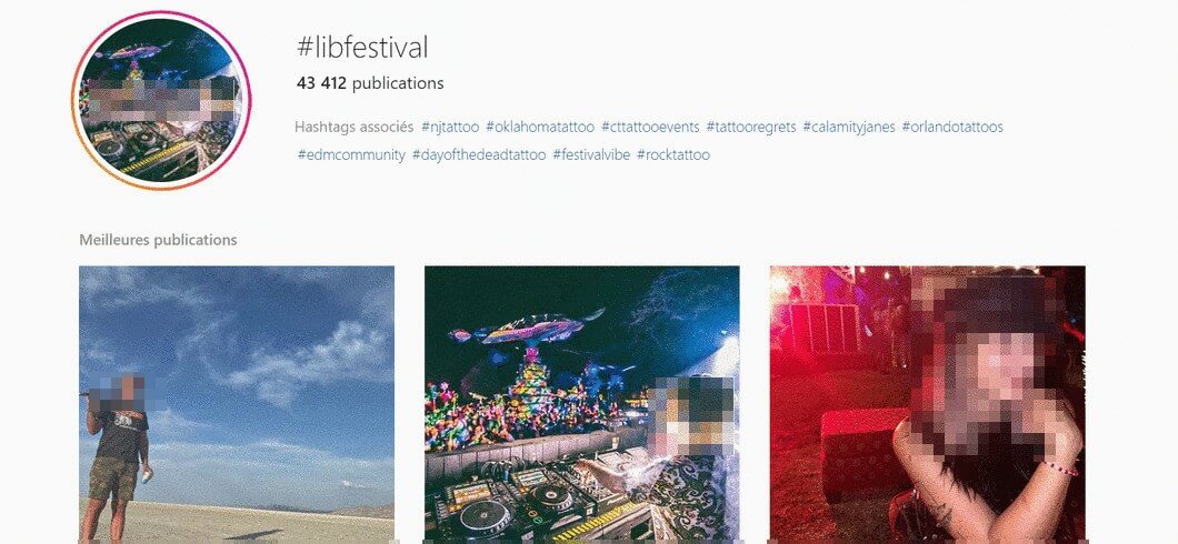 Hashtag de eventos en Instagram: #libfestival.