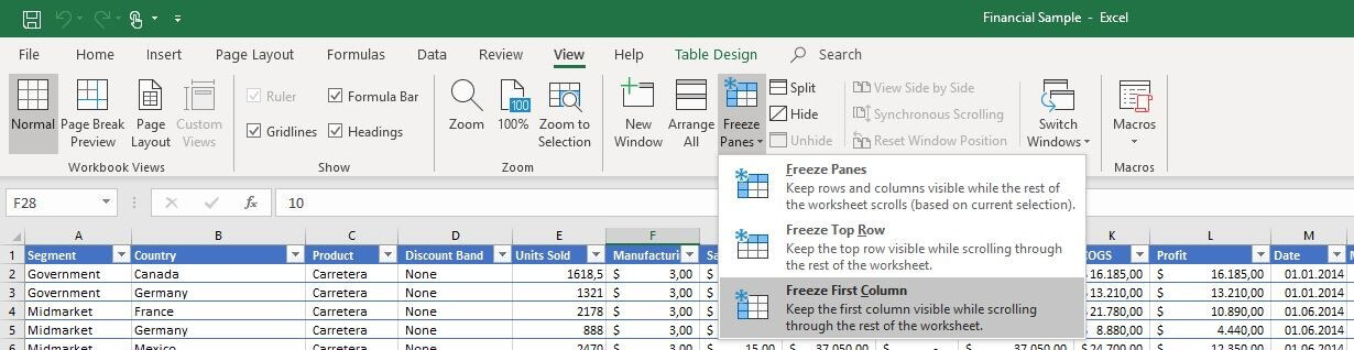 filas en Excel: cómo funciona - IONOS