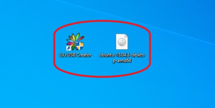 Ubuntu ISO File y LinuxLive USB Creator en el escritorio