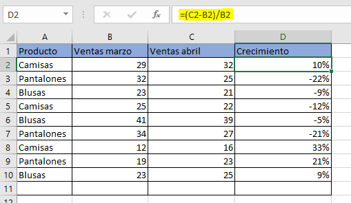 Intermedio Aislar tono Calcular porcentajes en Excel: fórmula para calcular porcentajes - IONOS