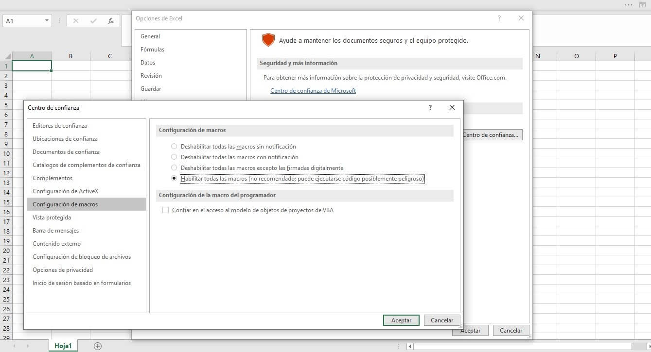 Habilitar las macros de Excel: así funciona - IONOS