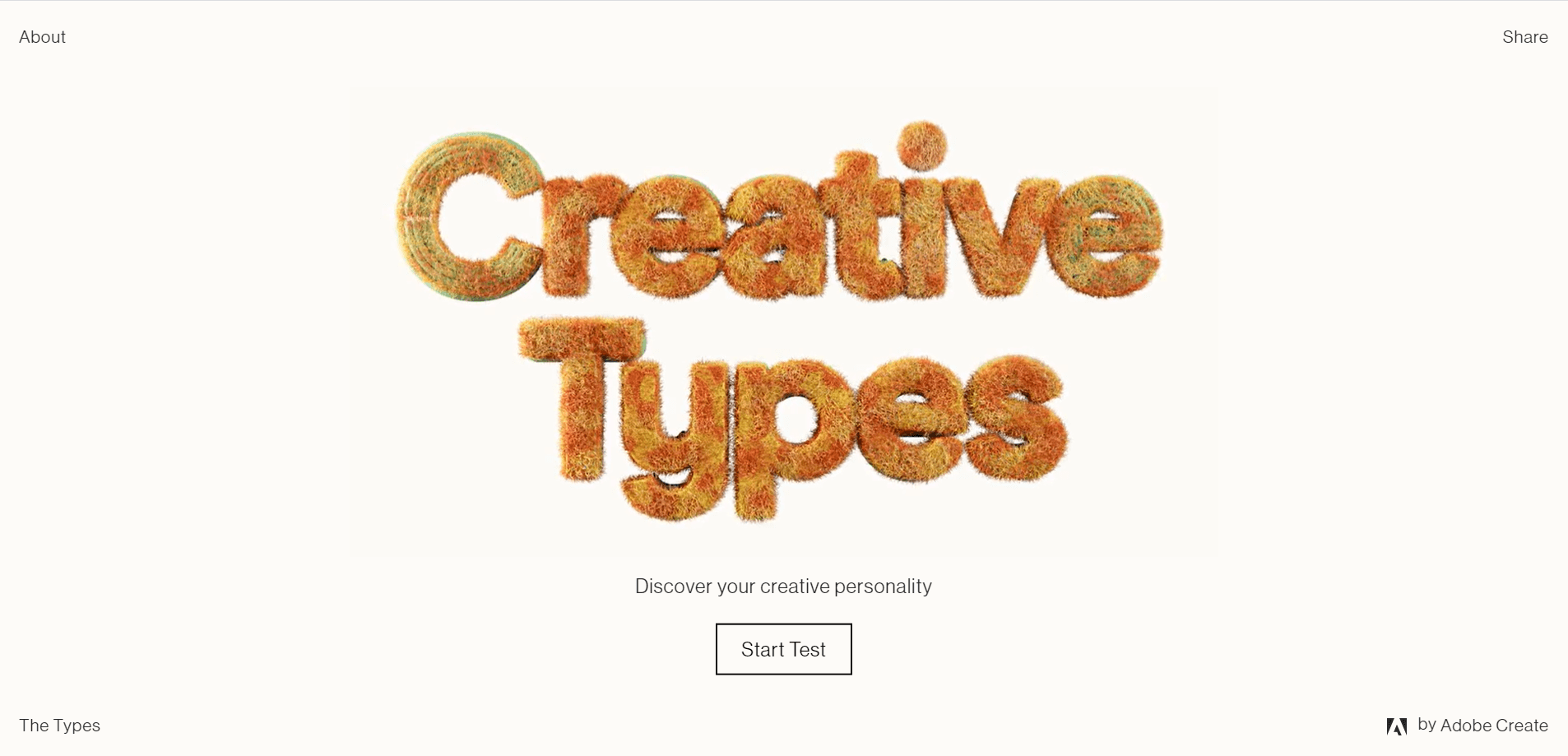 Micrositio de Adobe: Creative Types