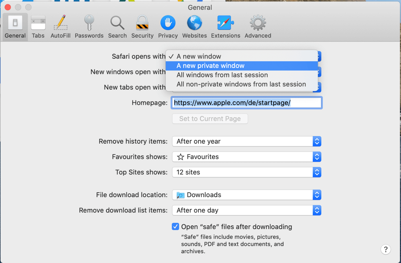 incognito safari macos