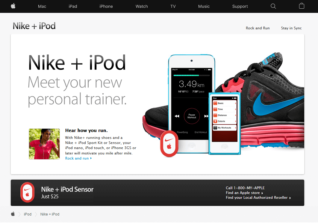 Ejemplo de cobranding basado en la innovación: Nike + iPod