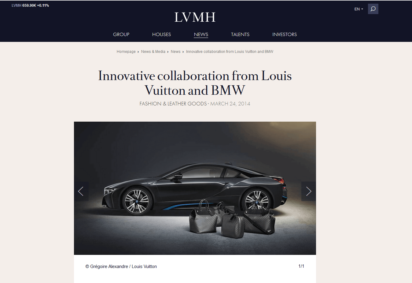 Ejemplo de cobranding entre sectores: BMW y Louis Vuitton
