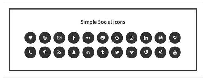 Página web del desarrollador Simple Social Icons