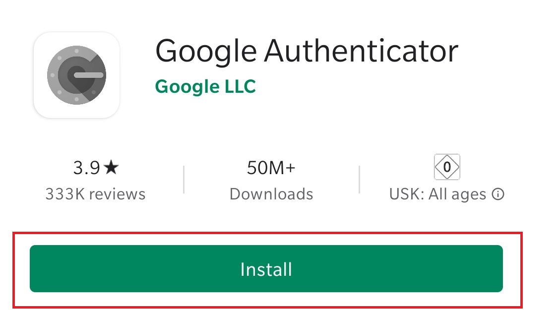 Aplicación Google Authenticator en la Play Store