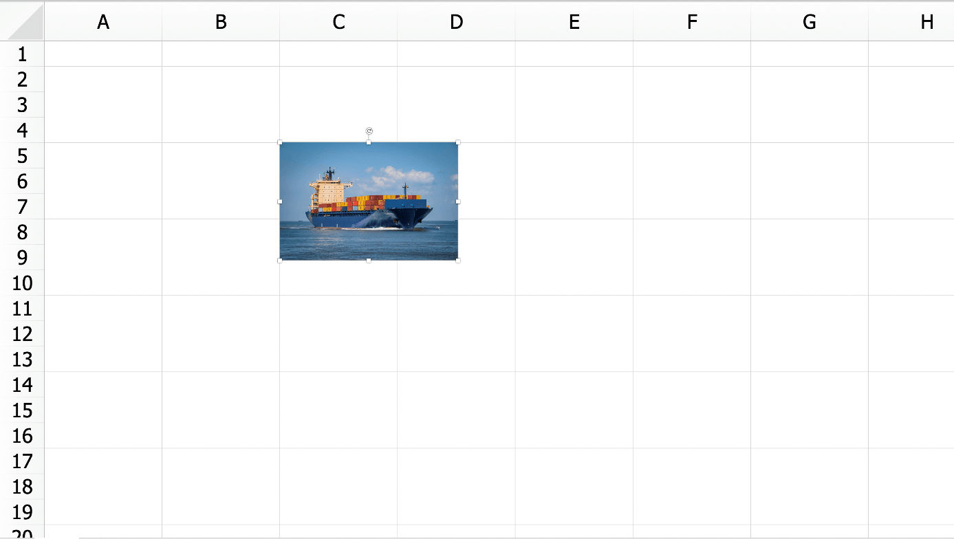Ajustar la imagen en Excel con el ratón