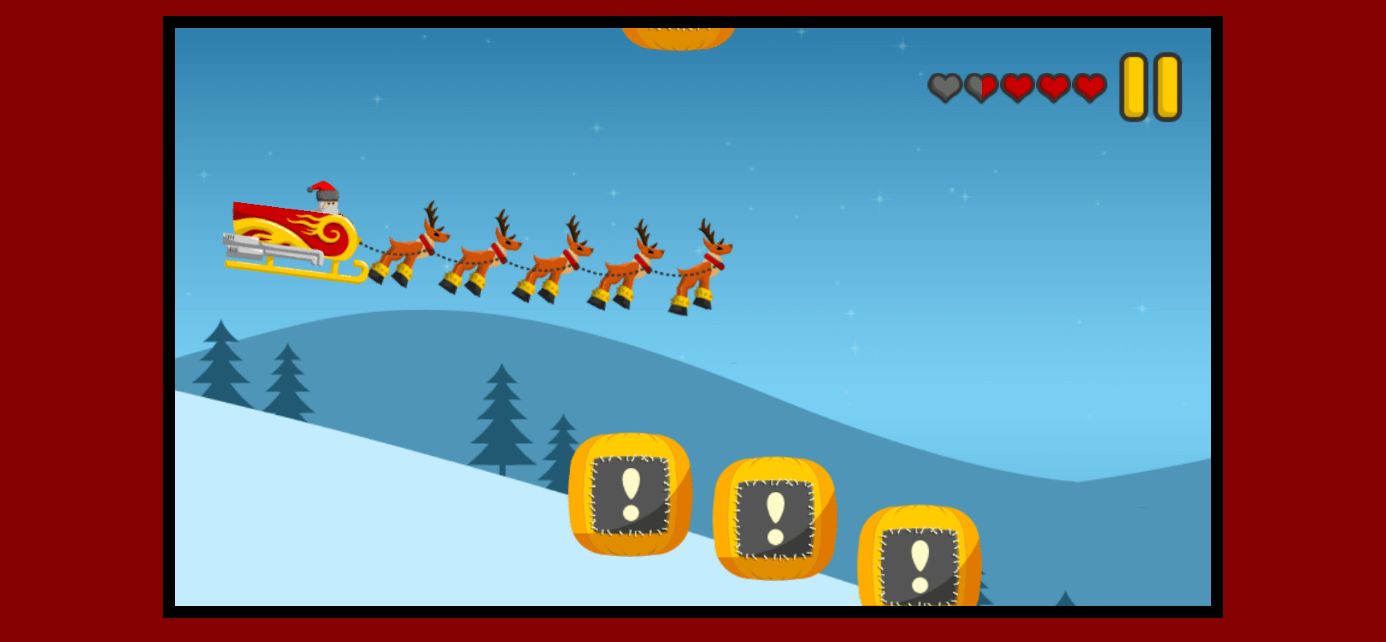 Captura de pantalla del minijuego Game Christmas Furious