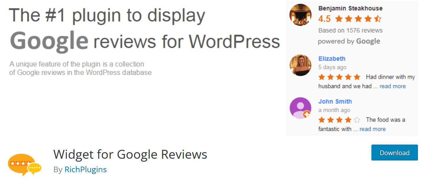 Widgets for Google Reviews es especialmente adecuado para las pequeñas empresas