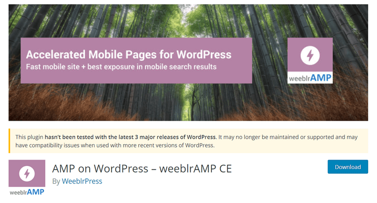AMP on WordPress de weeblrAMP