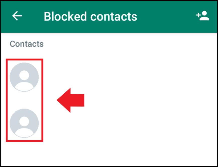 Función de Desbloquear en los ajustes de privacidad de WhatsApp