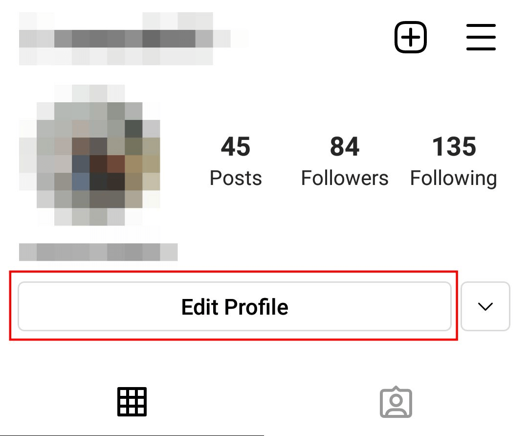 Perfil de Instagram: opción “Editar perfil”