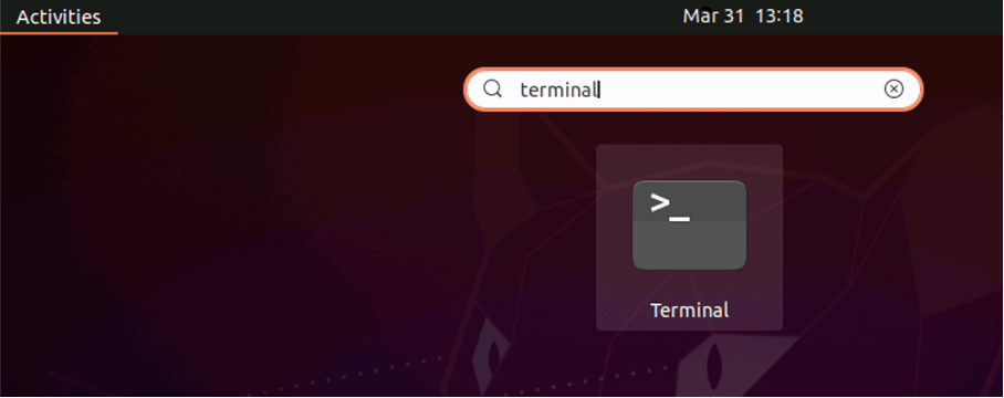 Ubuntu 20.04: Buscar el “Terminal” a través de “Mostrar aplicaciones”