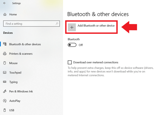 En la configuración de Windows, ve a “Dispositivos” y luego a “Agregar bluetooth u otro dispositivo”.