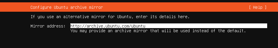 Configurar el espejo del archivo Ubuntu