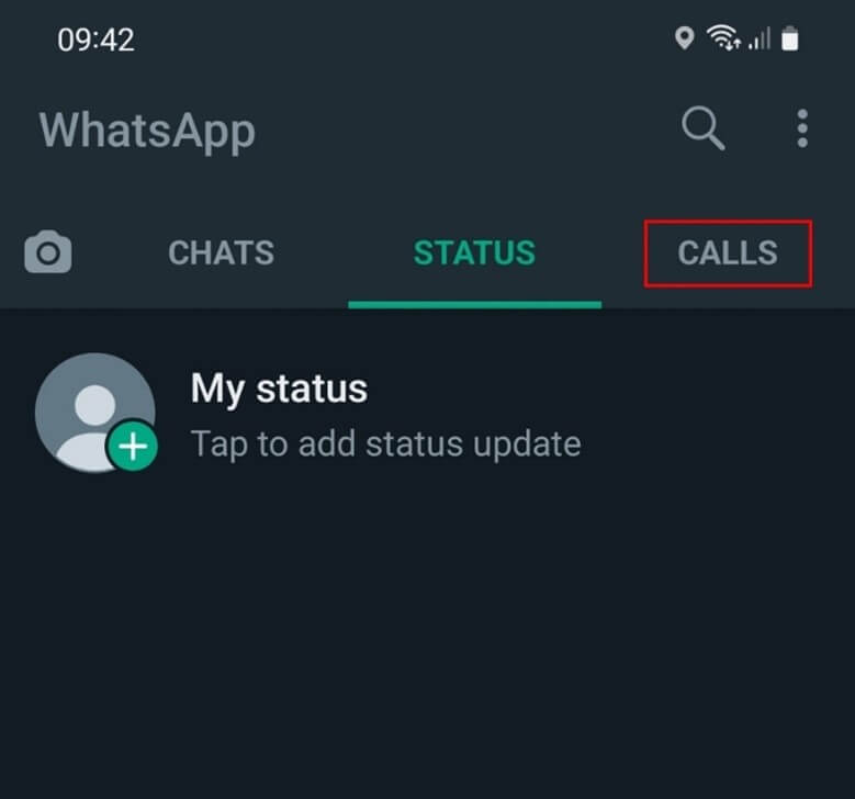 WhatsApp: pestaña “Llamadas”