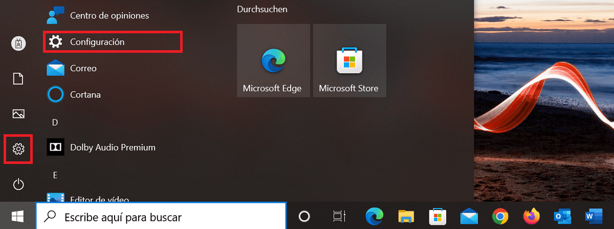 Windows 10: abrir la configuración de Windows
