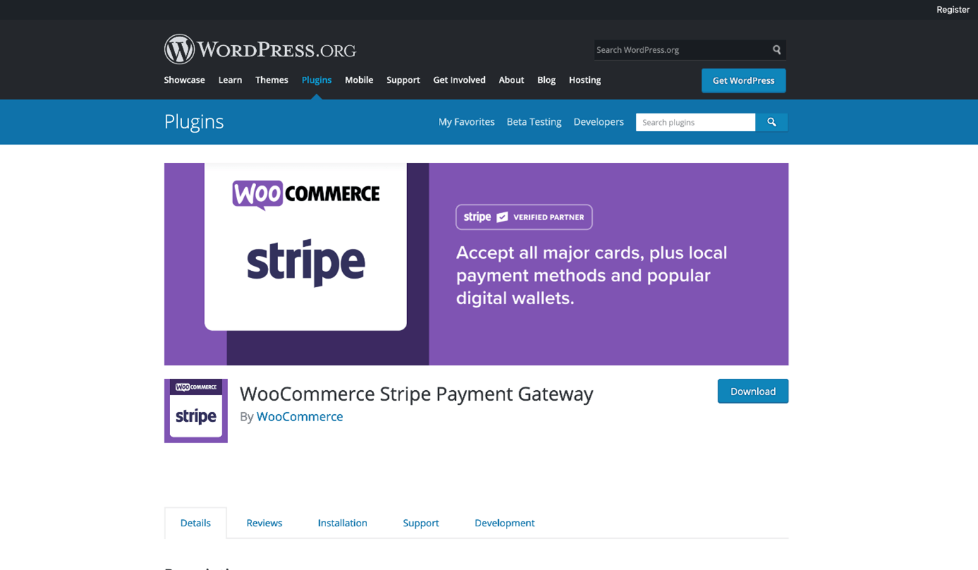 WooCommerce Stripe Gateway en WordPress.org