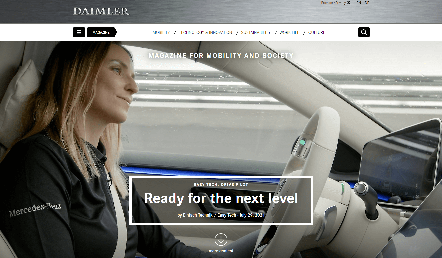 Ejemplo de blog con WordPress: Daimler