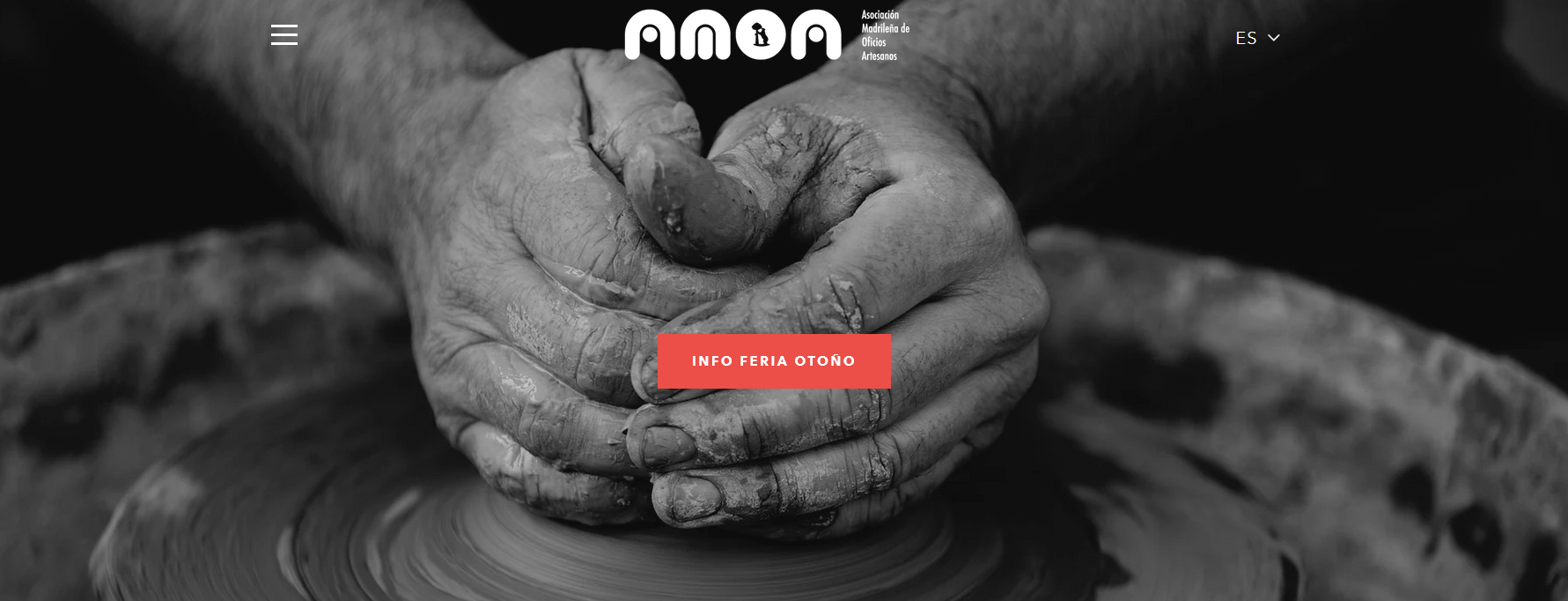 Captura de pantalla de la página web de la Asociación Madrileña de Oficios Artesanos