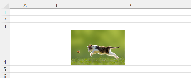 Una imagen en Excel ajustada al tamaño de la celda