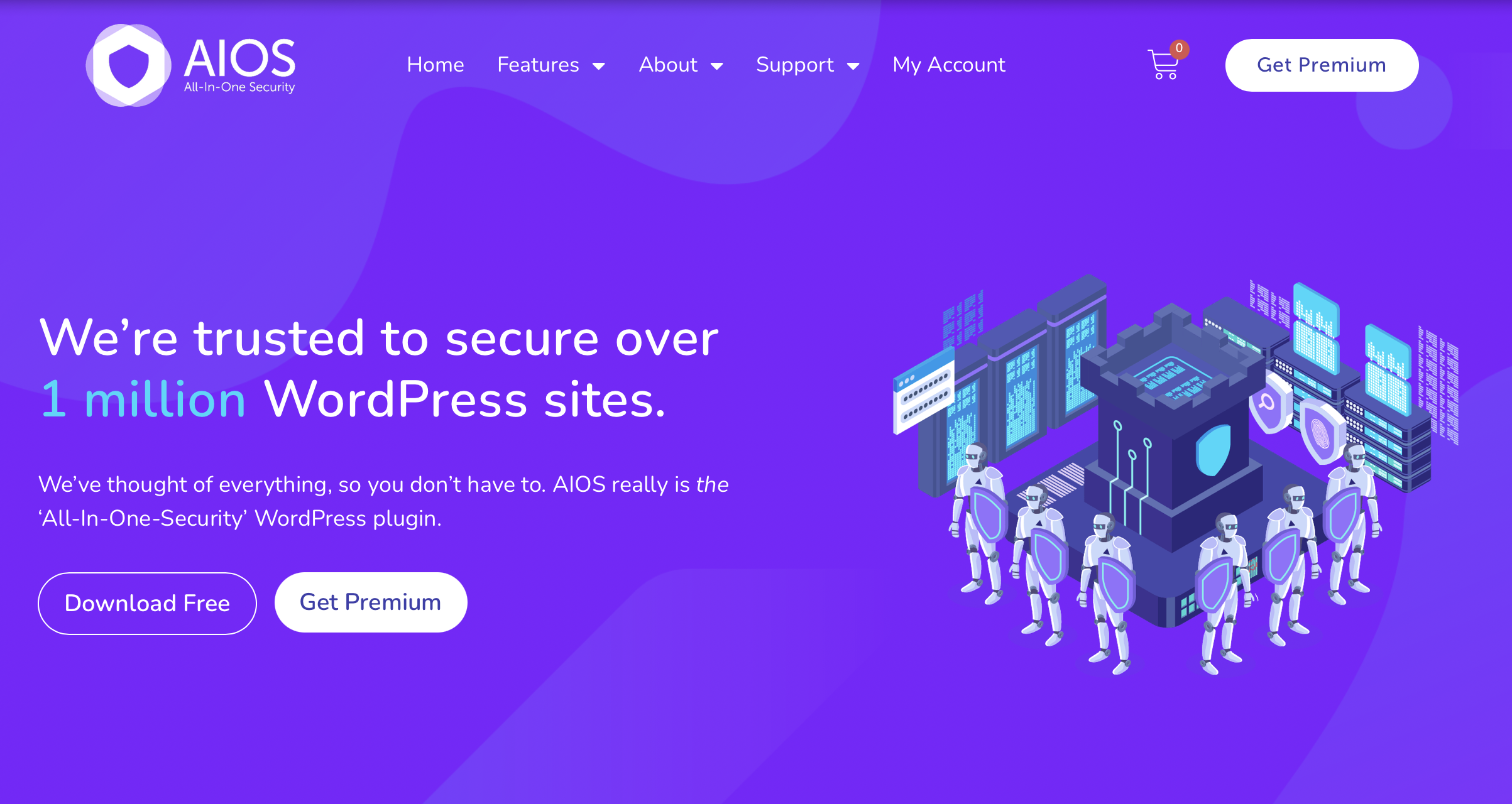 Página web del plugin All In One Security Imagen: Página web del plugin All In One Security
