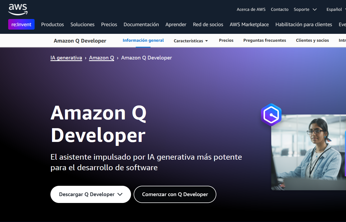 Amazon Q Developer Screenshot Imagen: Amazon Q Developer Screenshot