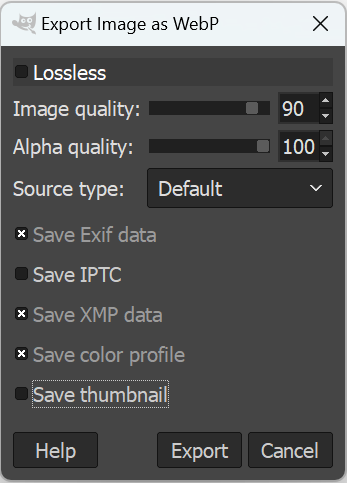 GIMP: exportar imagen como JPEG Imagen: GIMP: exportar imagen como JPEG