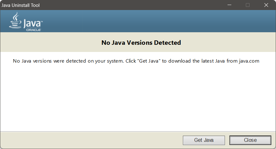 Descargar la herramienta de desinstalación de Java Imagen: Descargar la herramienta de desinstalación de Java
