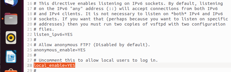 Servidor FTP en Ubuntu: configuración de los permisos de los usuarios locales Imagen: Servidor FTP en Ubuntu: configuración de los permisos de los usuarios locales