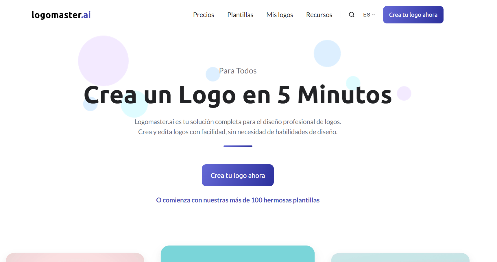 Captura de pantalla de la página web de Logomaster Imagen: Captura de pantalla de la página web de Logomaster