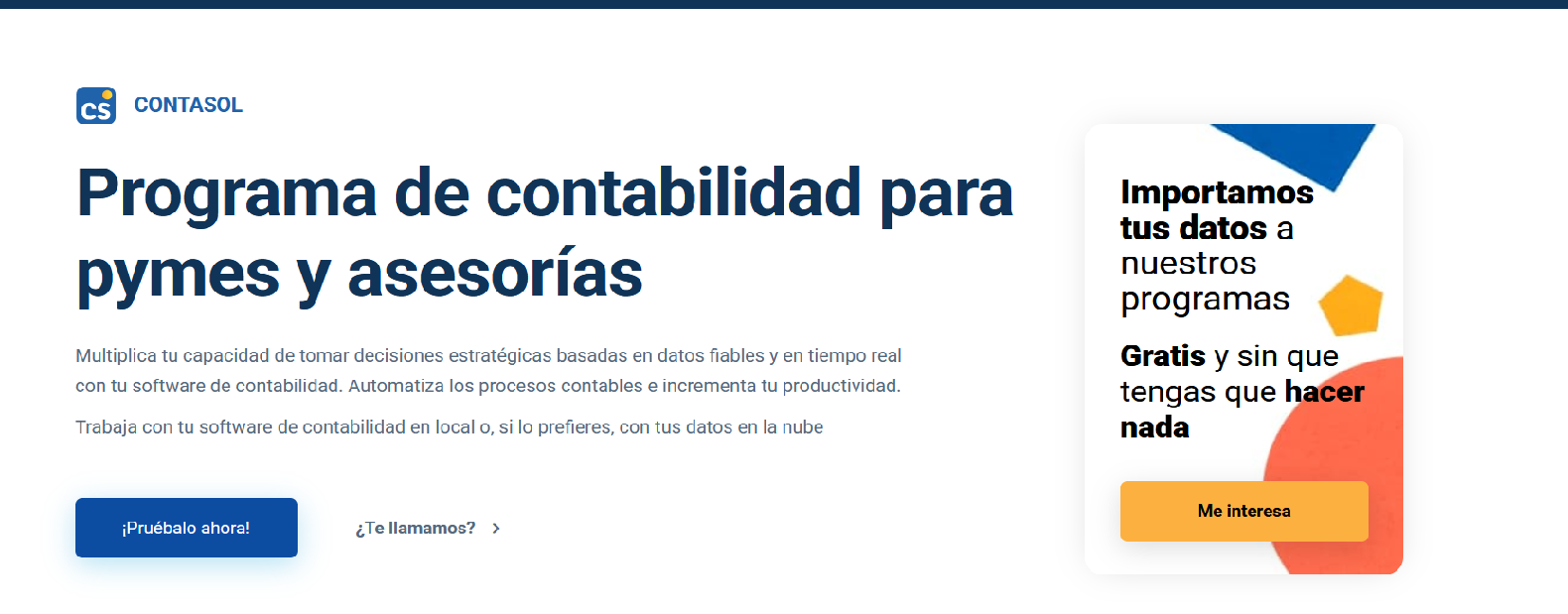 Programa de contabilidad CONTASOL Imagen: Programa de contabilidad CONTASOL