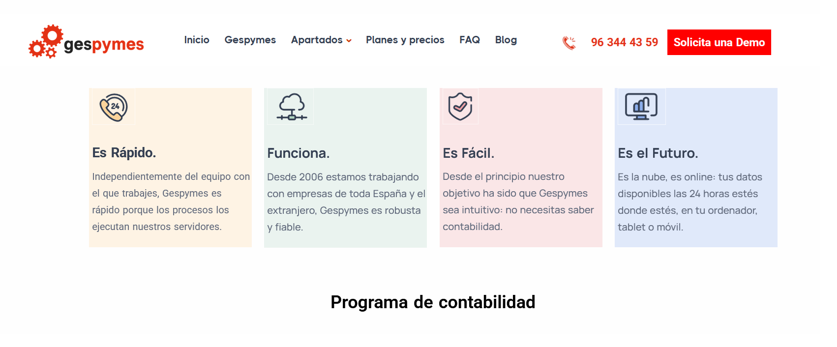 Programa de contabilidad Gespymes Imagen: Programa de contabilidad Gespymes