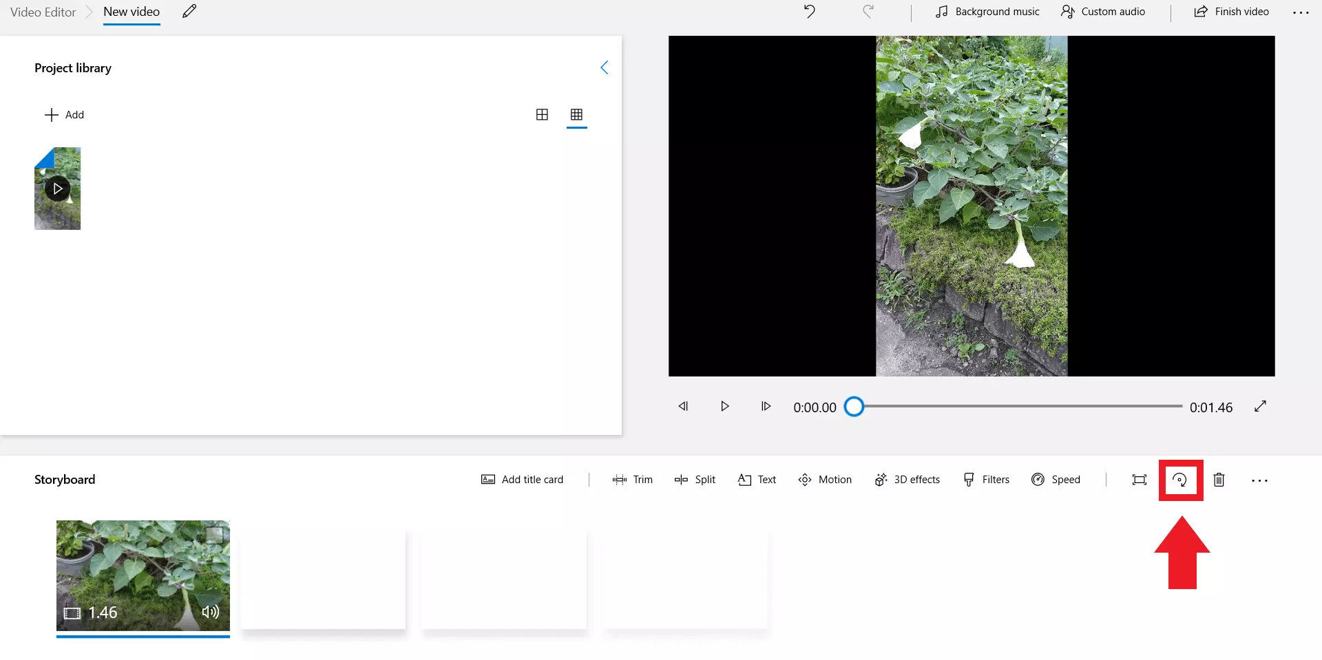 Imagen: Alinea el vídeo correctamente con el icono de rotación