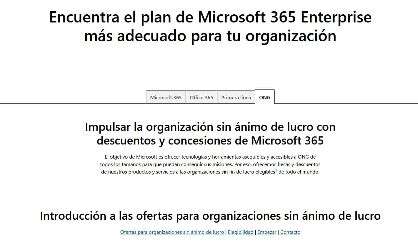 Microsoft 365 para organizaciones sin fines de lucro Imagen: Microsoft 365 para organizaciones sin fines de lucro