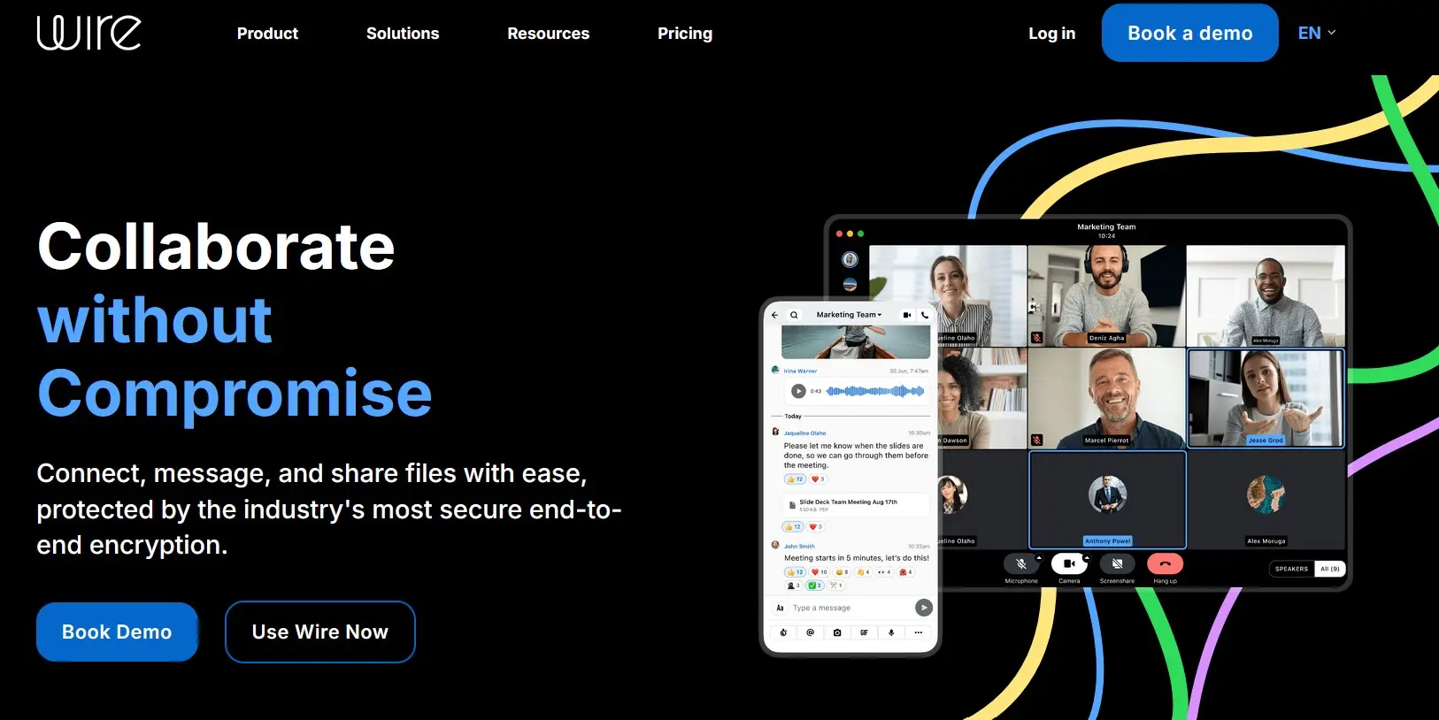 Imagen: P&aacute;gina principal de Wire